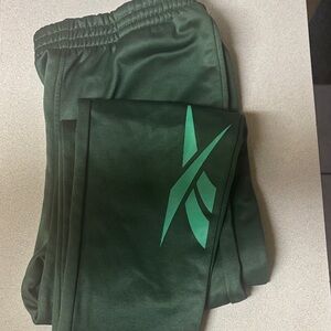 Gently used Boys Reebok Forest Green Joggers size 13/14